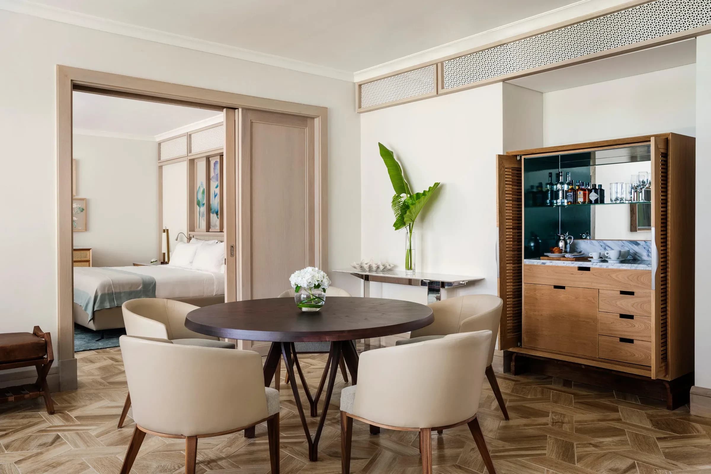 Two-Bedroom Beachfront Suite living room at One&Only Le Saint Géran