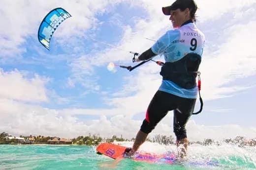 Kitesurfing on the Bel Ombre coast at OUTRIGGER Mauritius Beach Resort