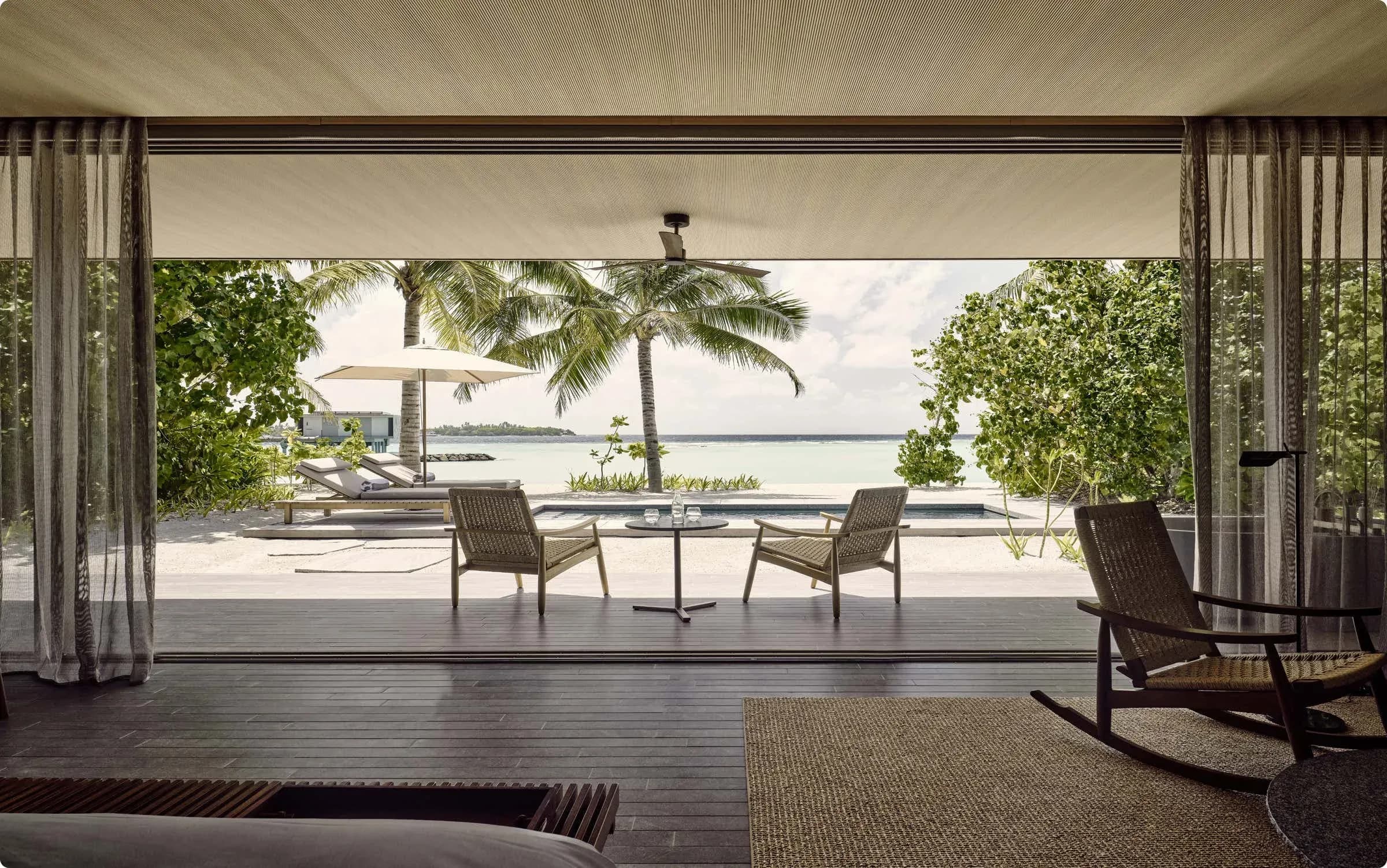 Oceanfront One Bedroom Beach Pool Villa with private pool deck, Patina Maldives