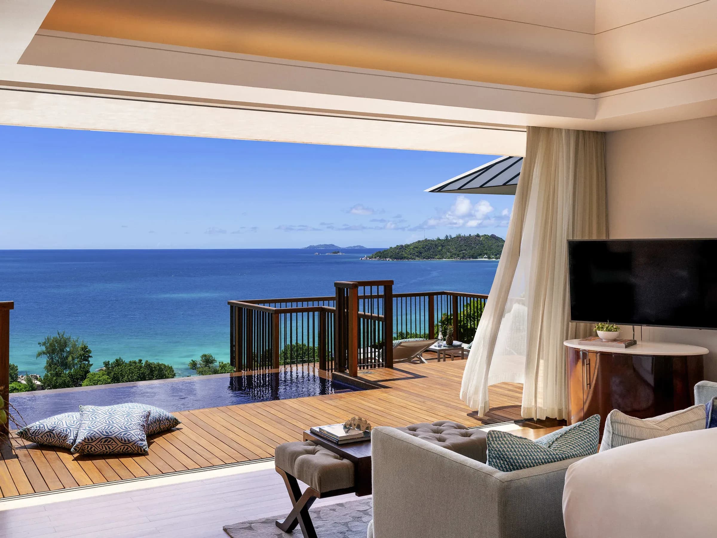Panoramic Pool Villa with views over the Indian Ocean at Raffles Seychelles