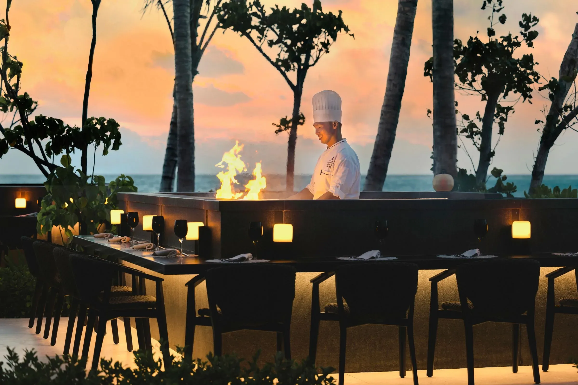 Teppanyaki chef's table at IWAU, The Ritz-Carlton Maldives, Fari Islands