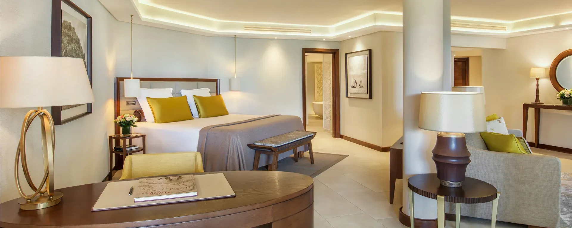Family Palm Suite living area at Royal Palm Beachcomber Luxury