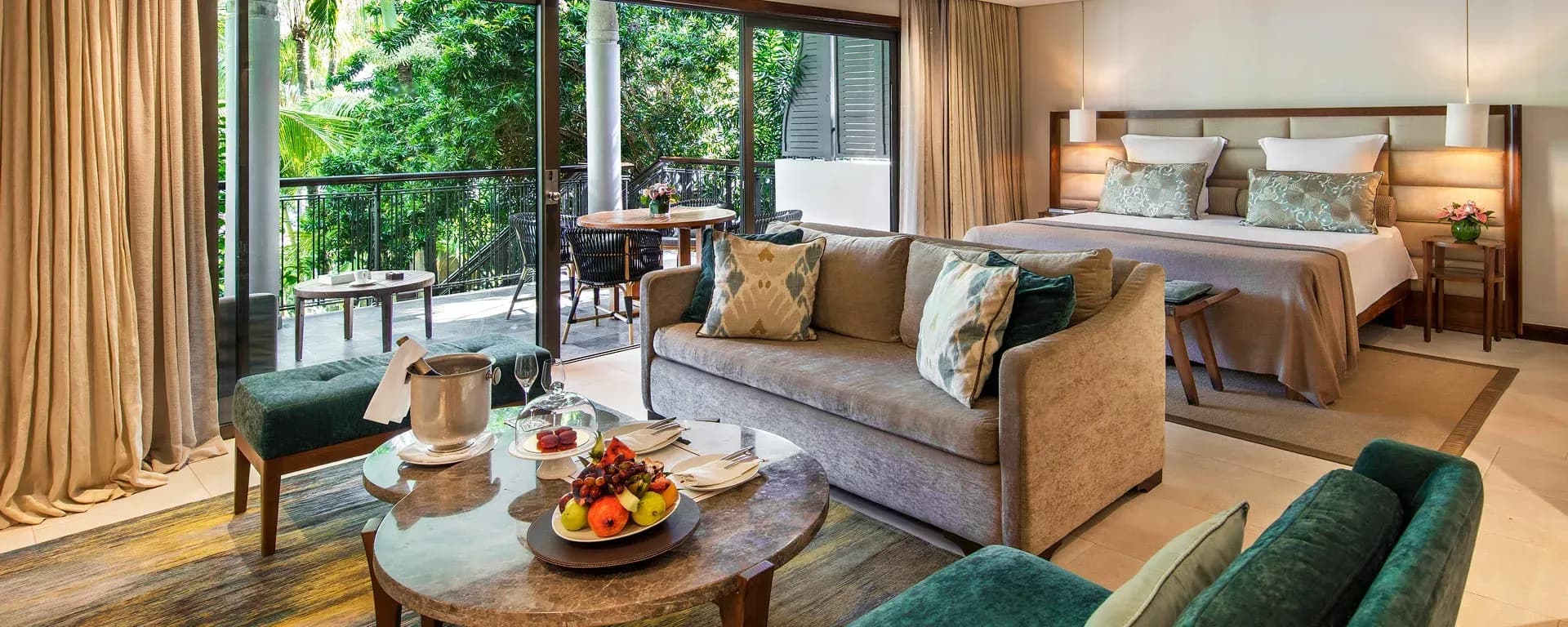 Tropical Suite interior at Royal Palm Beachcomber Luxury