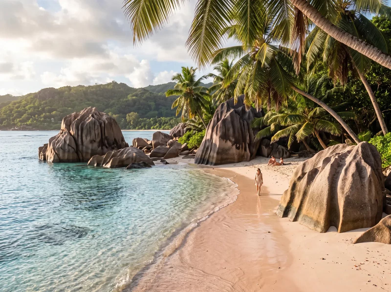 Seychelles beach and island scenery
