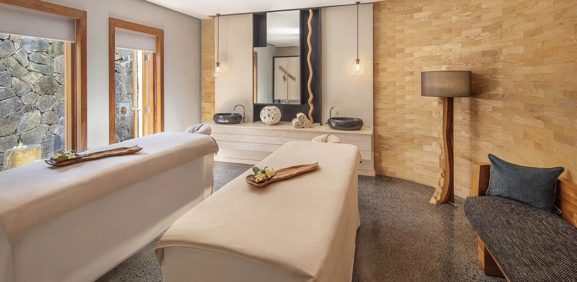 Treatment room at Chi, The Spa, Shangri-La Le Touessrok