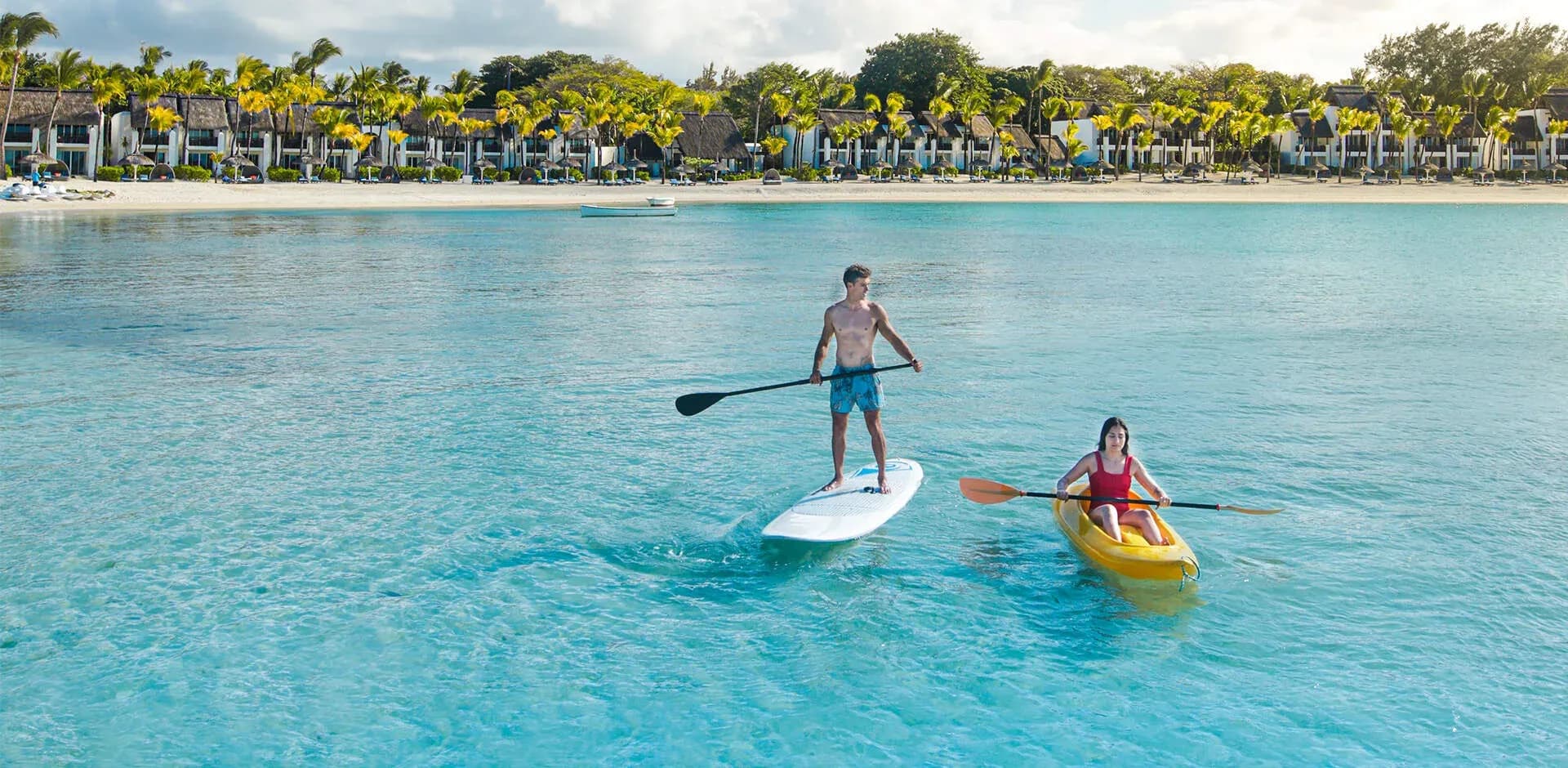 Water sports on the lagoon at Shangri-La Le Touessrok