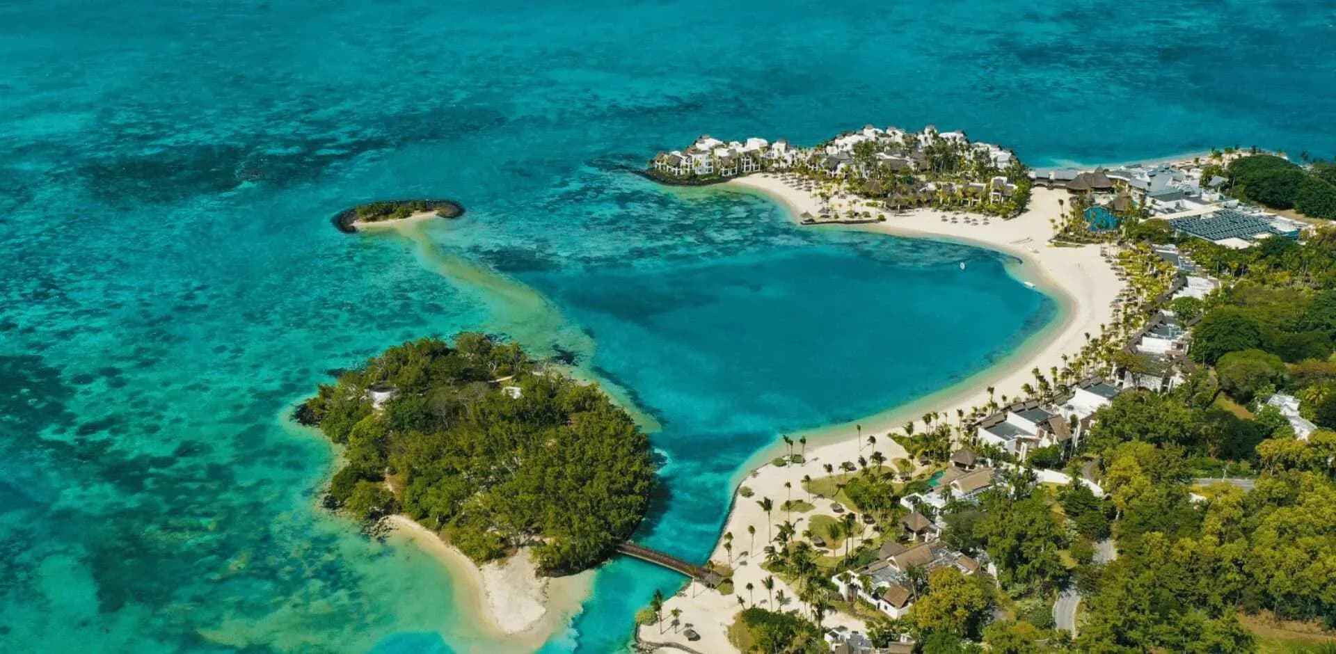 Shangri-La Le Touessrok resort grounds and pavilions, Trou d'Eau Douce, Mauritius