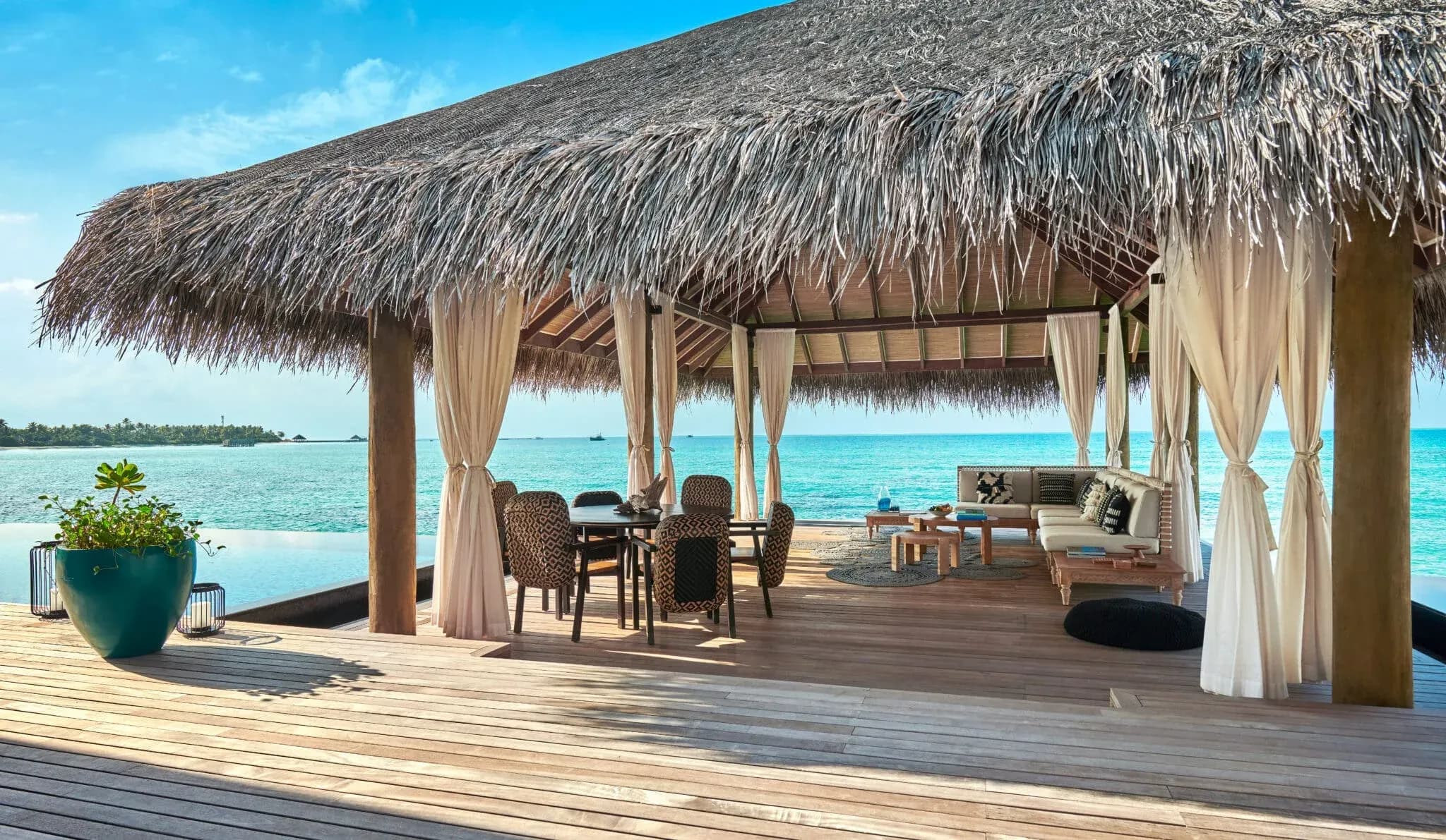 Two Bedroom Sunrise Water Villa overwater terrace at Sirru Fen Fushi