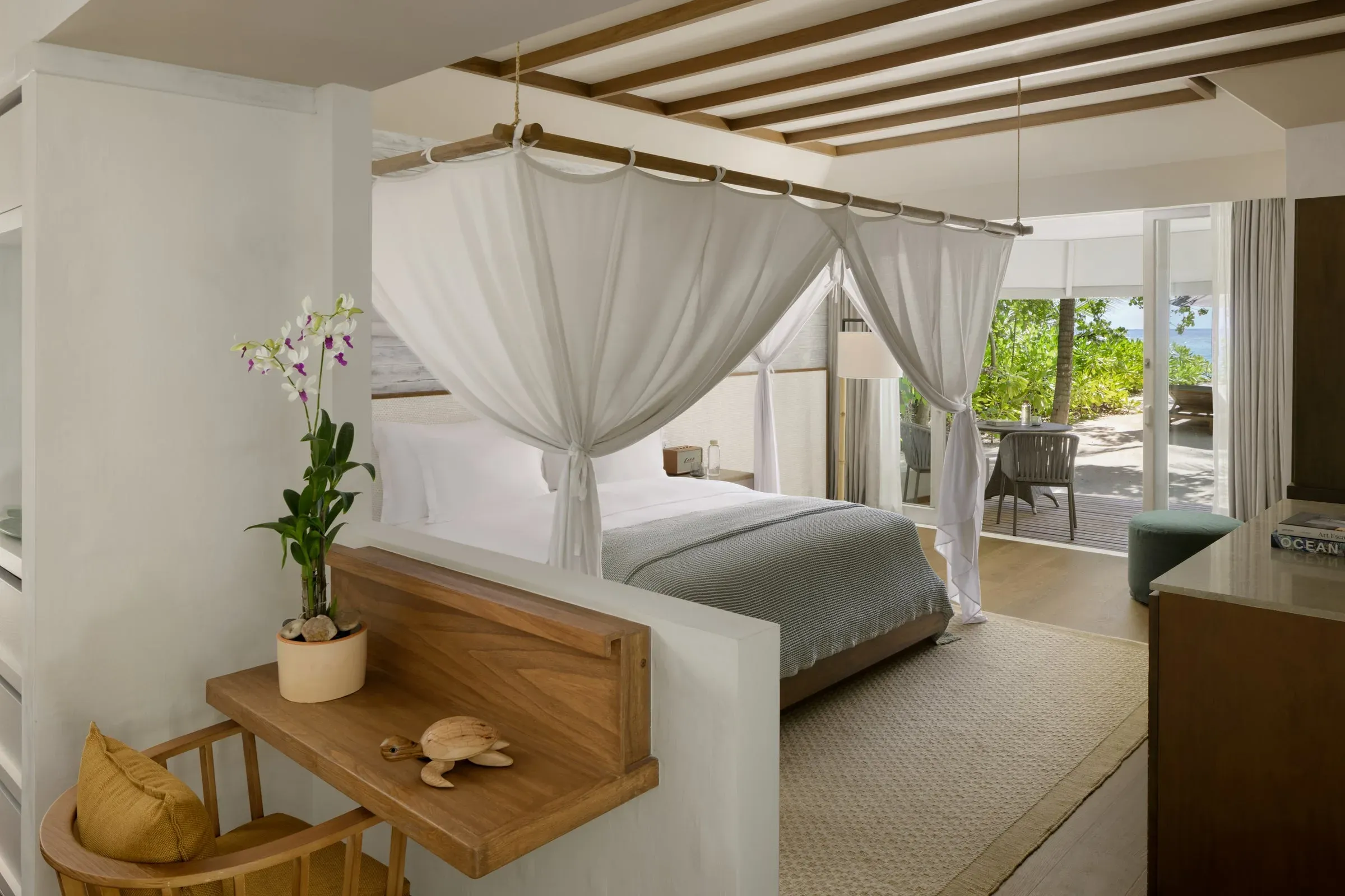 Interior of a Beach Villa at Six Senses Kanuhura