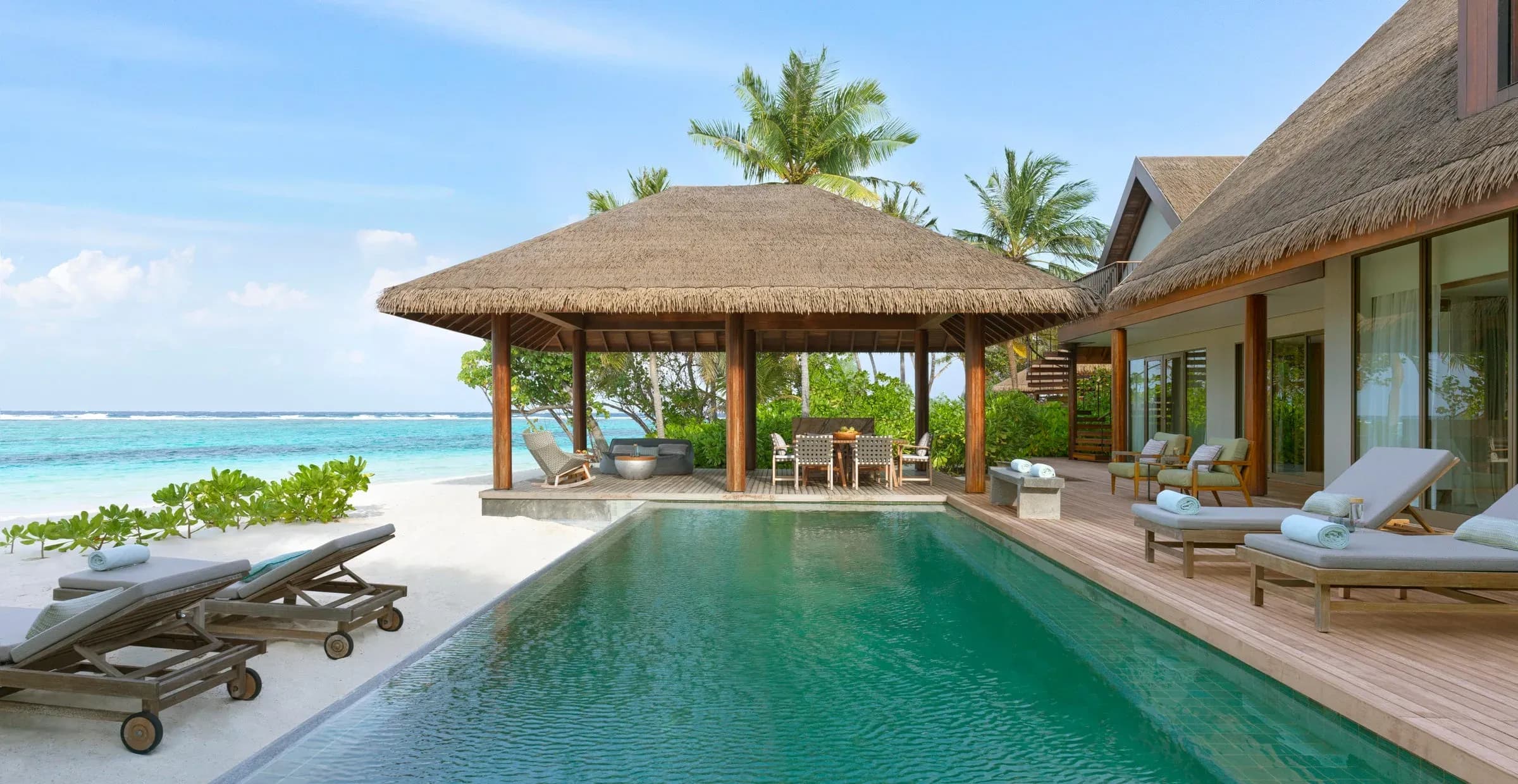 Exterior of a Family Beach Retreat With Pool at Six Senses Kanuhura