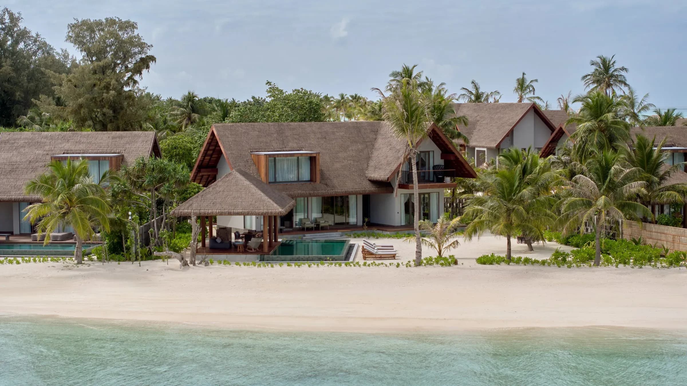 Aerial view of a Two Bedroom Beach Retreat With Pool at Six Senses Kanuhura
