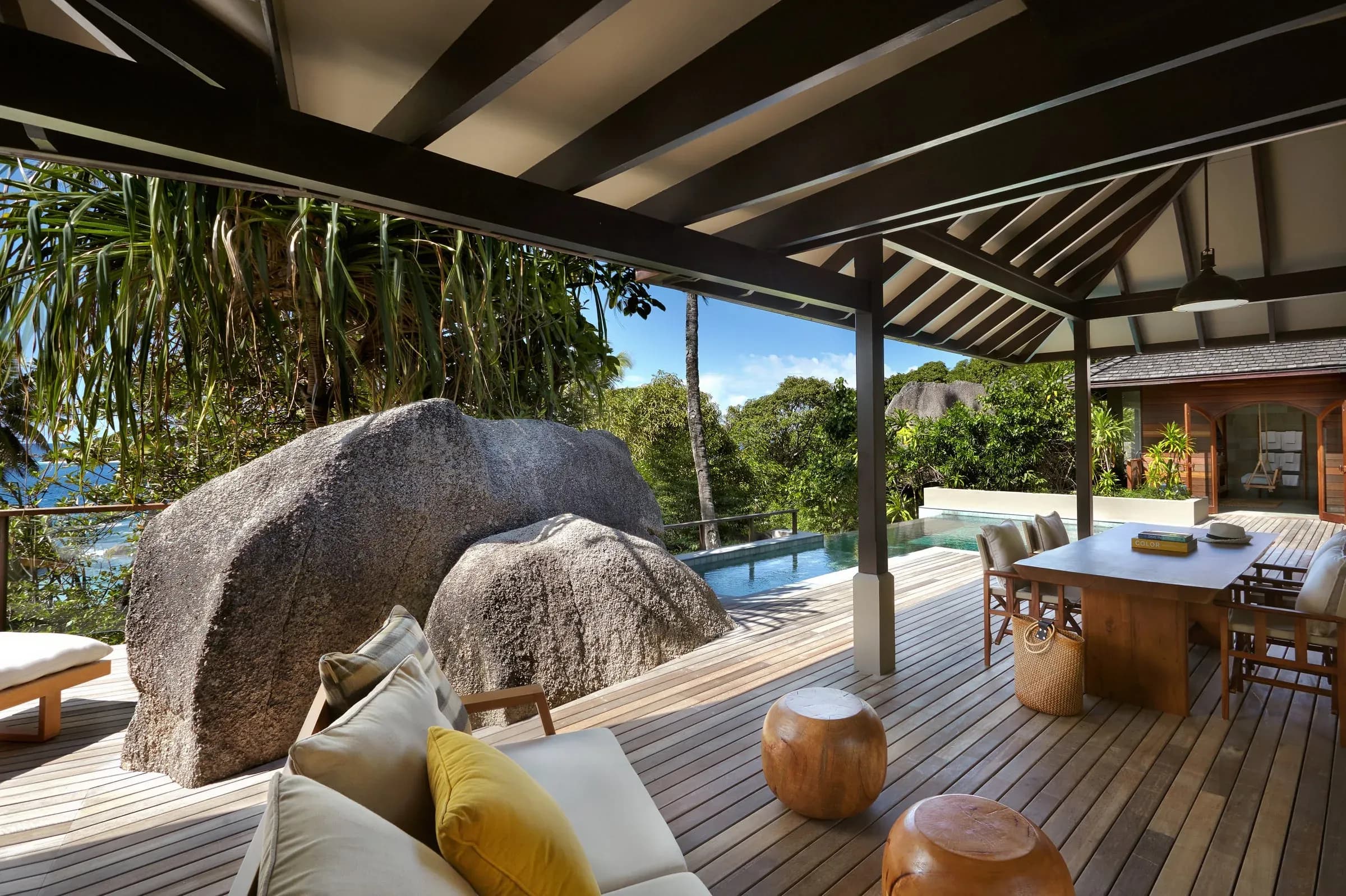 Two-Bedroom Pool Villa deck at Six Senses Zil Pasyon