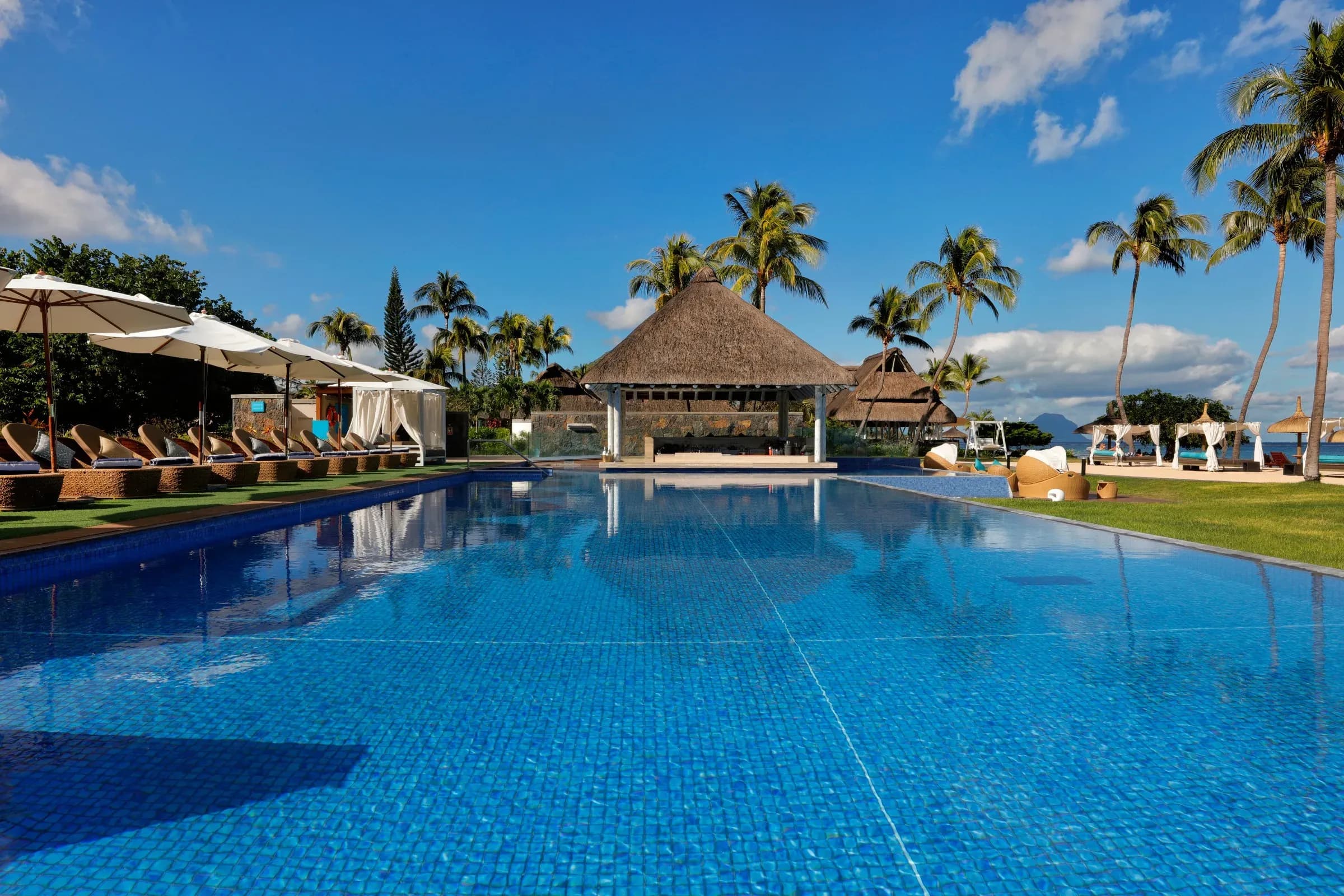 Le Flamboyant adults-only infinity pool at Sofitel Mauritius L'Impérial Resort & Spa