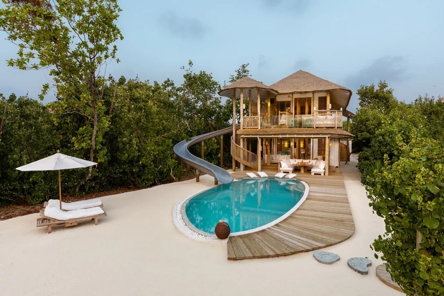 2 Bedroom Island Retreat with Slide, private pool and garden setting at Soneva Jani