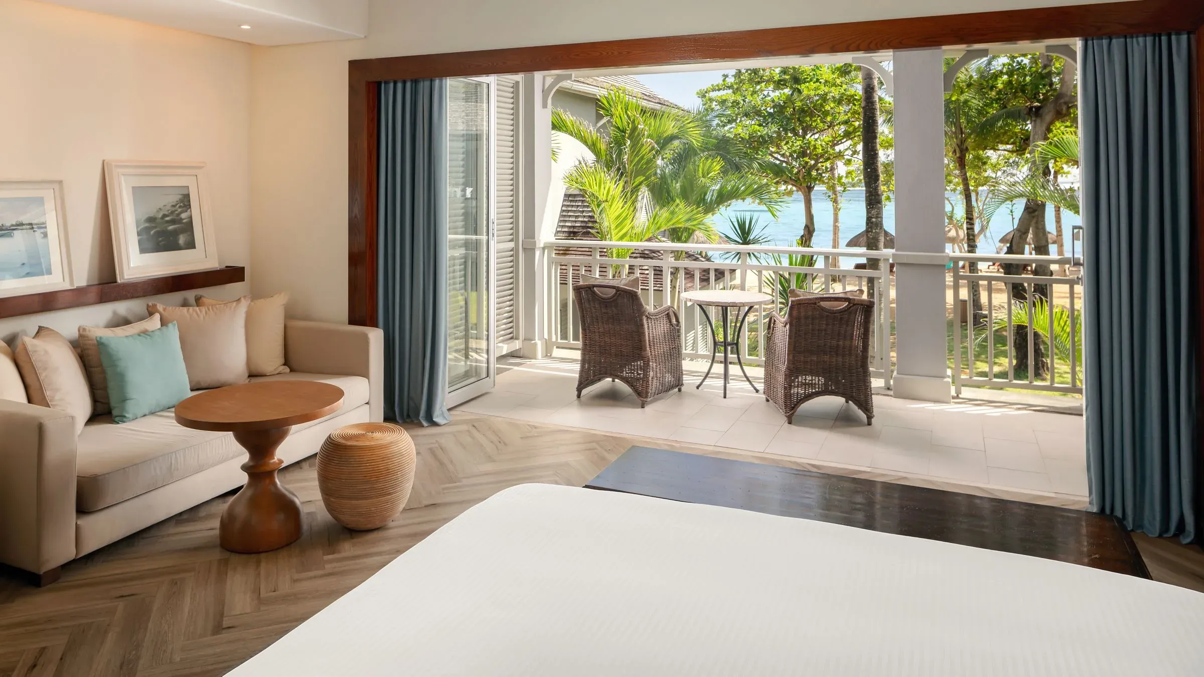 Ocean Haven Balcony Suite terrace at The St. Regis Le Morne Resort, Mauritius