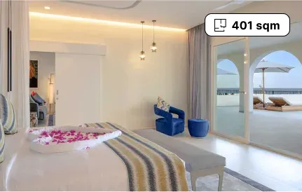 Two Bedroom Presidential Private Pool Suite terrace and pool at The Mora Zanzibar