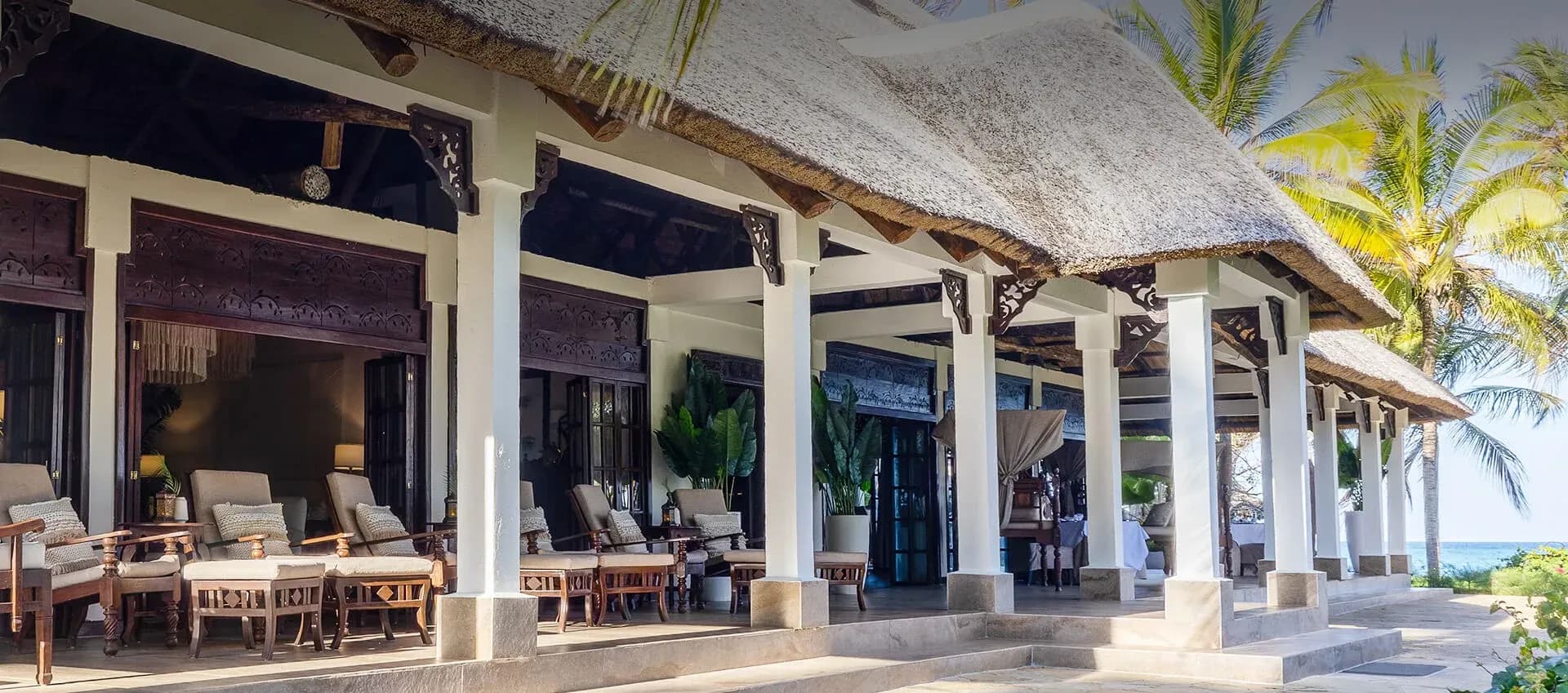 Dining setting at The Palms Zanzibar's restaurant