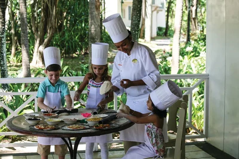 Children's cooking class at The Planters Kids Club, The Residence Mauritius