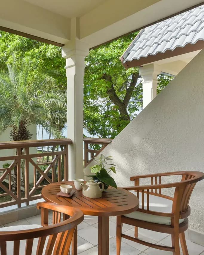Colonial Garden View Terrace interior at The Residence Mauritius