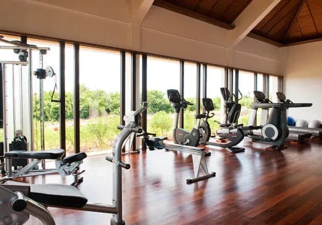 Open-sided Fitness Centre overlooking the gardens at The Residence Zanzibar