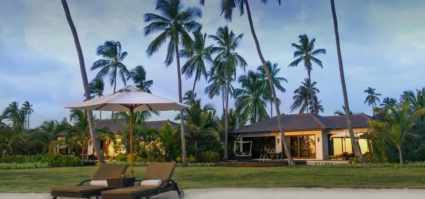 Prestige Ocean Front Pool Villa terrace and private pool at The Residence Zanzibar