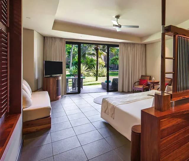Tropical Junior Suite terrace at Trou aux Biches Beachcomber