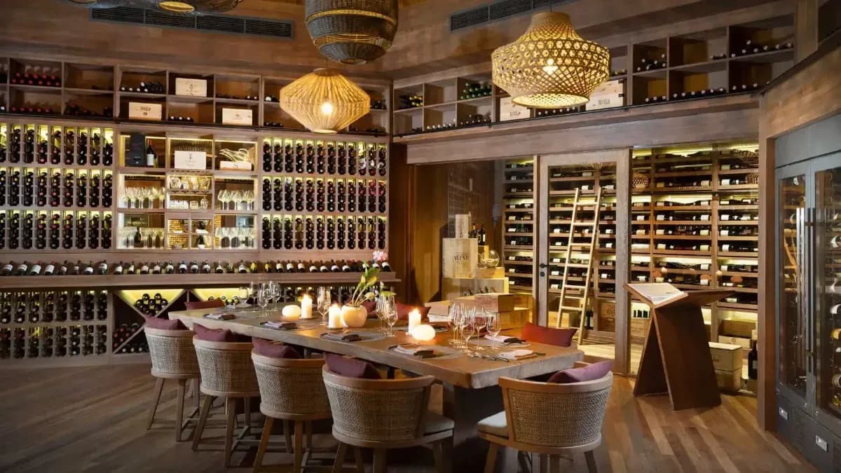 Vakkaru Reserve wine cellar and private dining room at Vakkaru Maldives