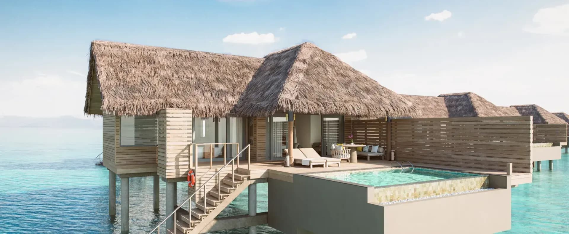 Overwater Villa with Pool exterior and private pool at Vakkaru Maldives