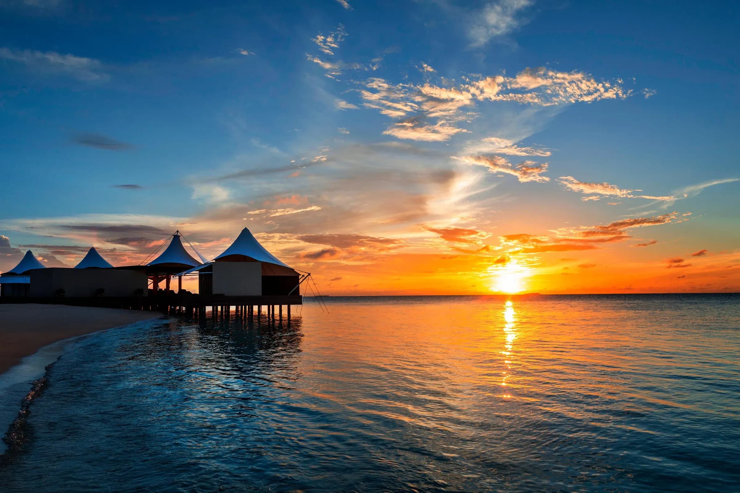 AWAY Spa overwater pavilion at W Maldives