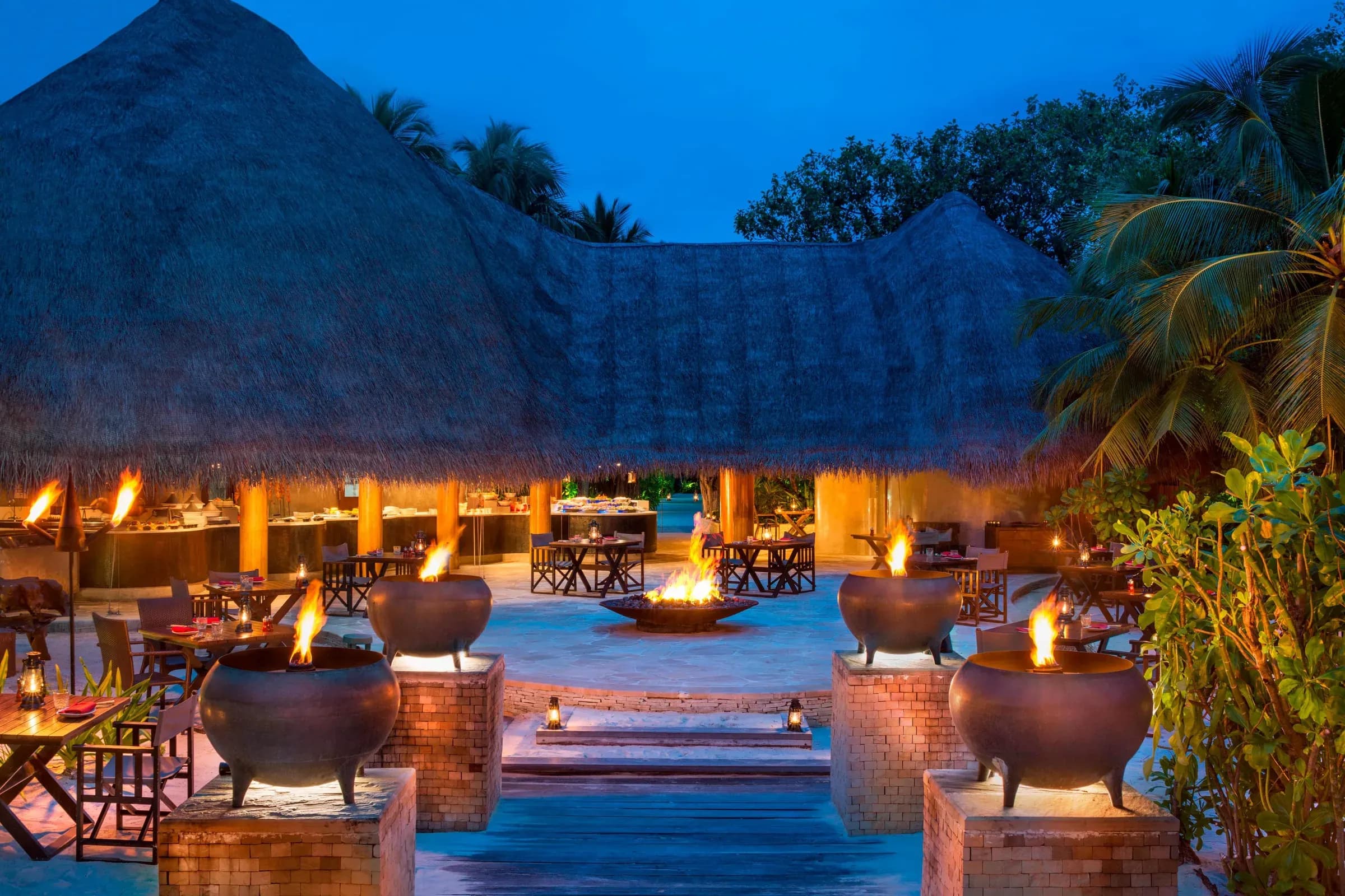 FIRE grill dining venue at W Maldives