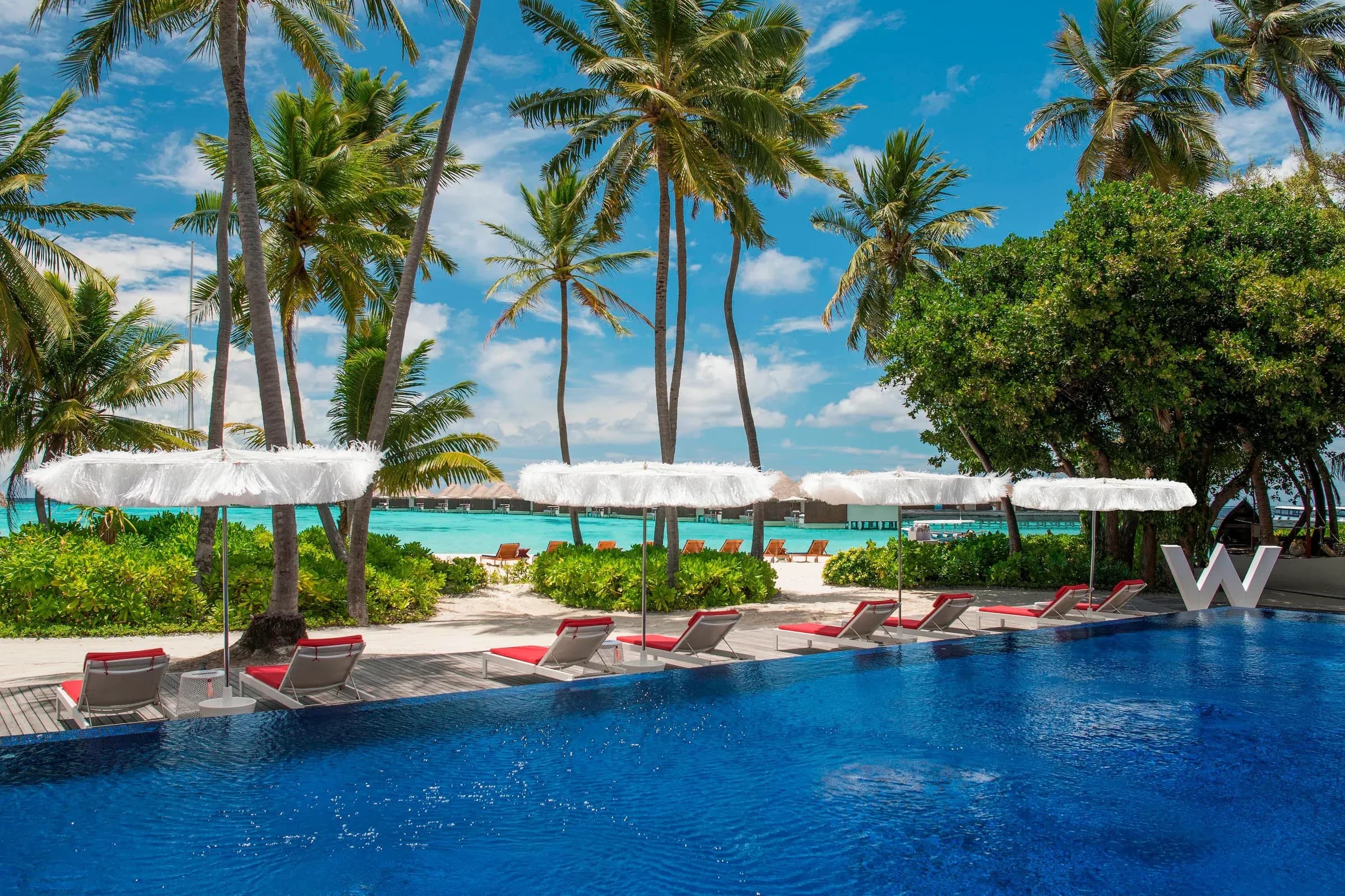 WET Deck poolside bar and lounge at W Maldives