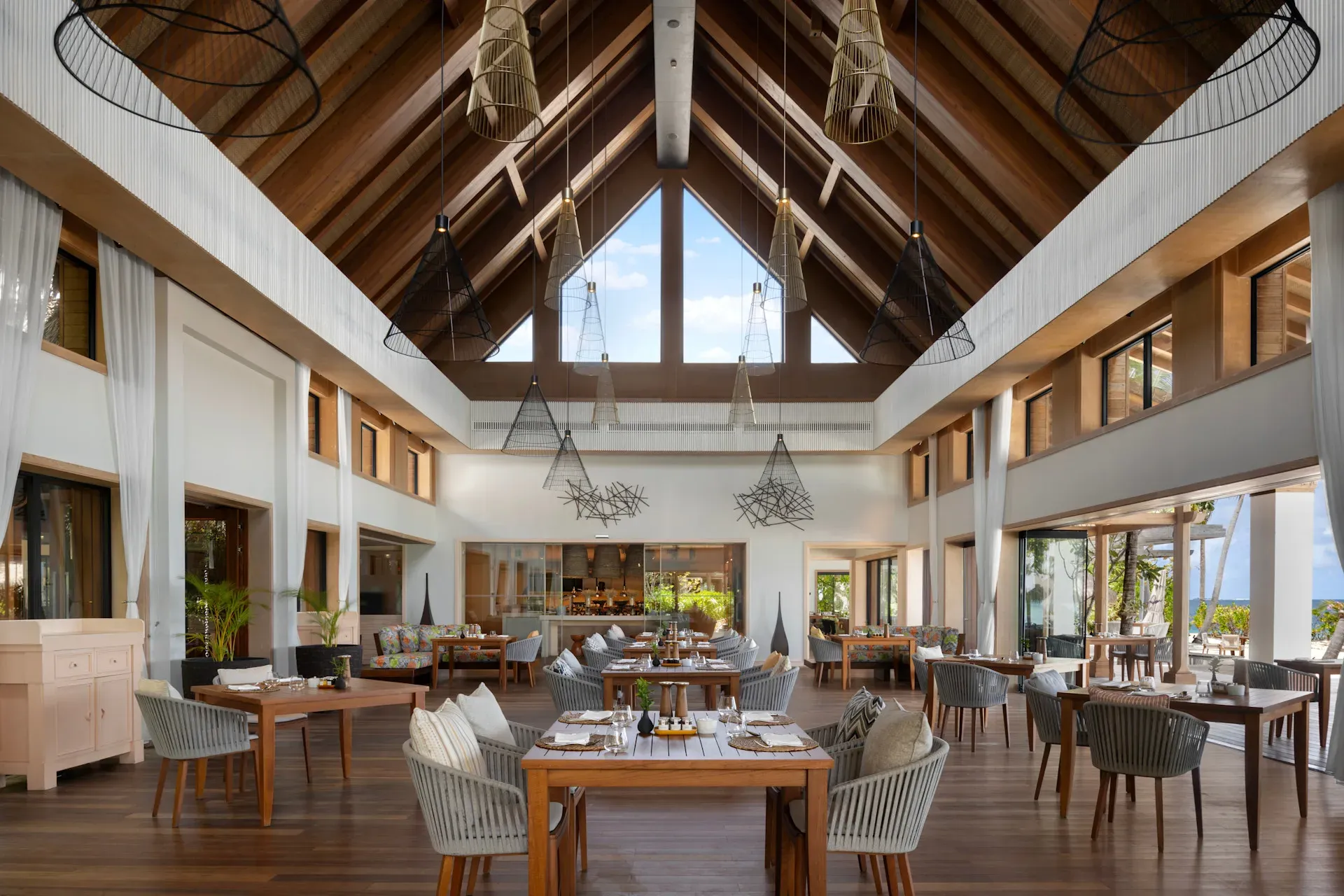 Dining area at Tasting Table restaurant, Waldorf Astoria Maldives Ithaafushi