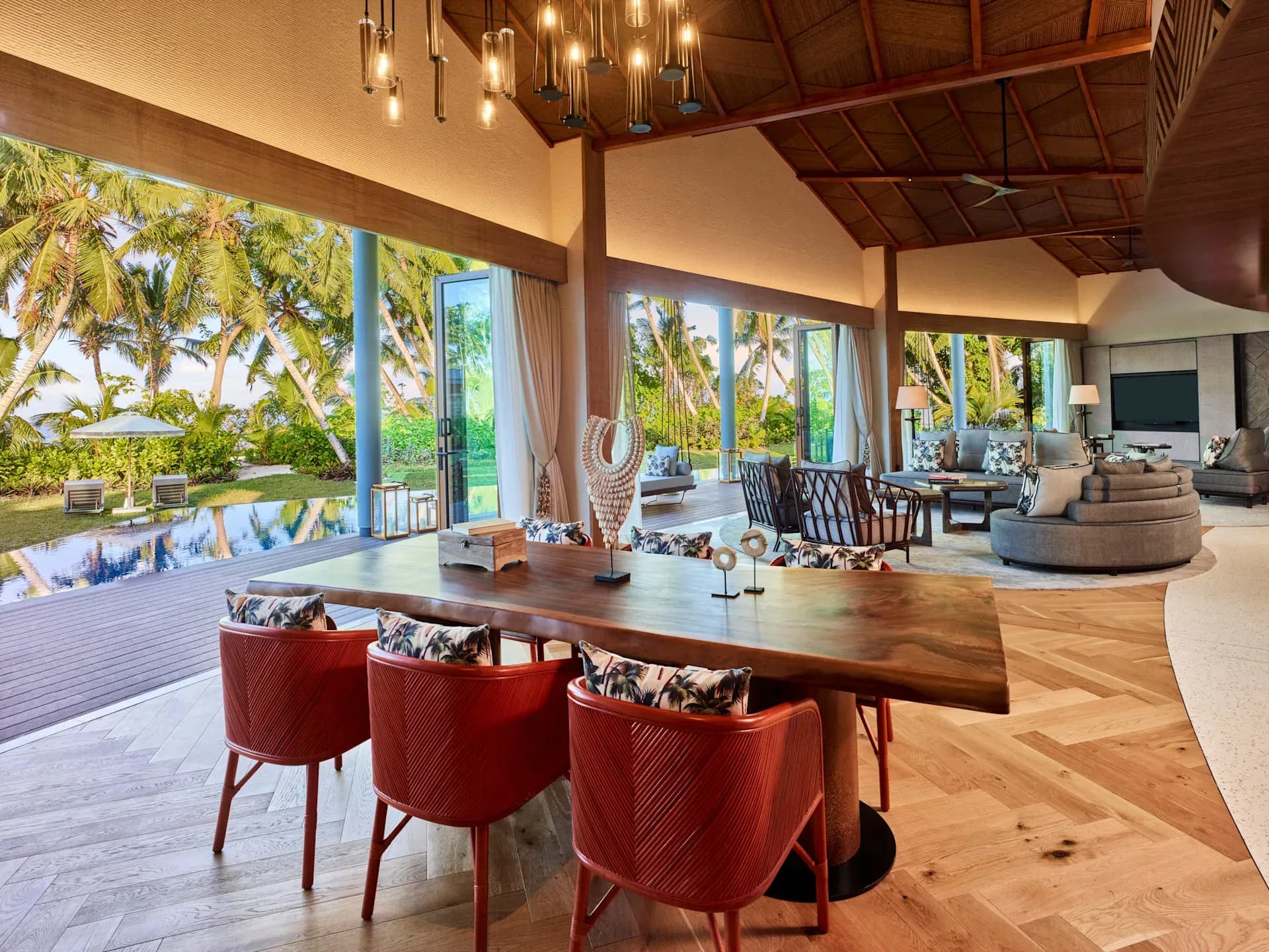 Living area of the One Bedroom Grand Hawksbill Pool Villa