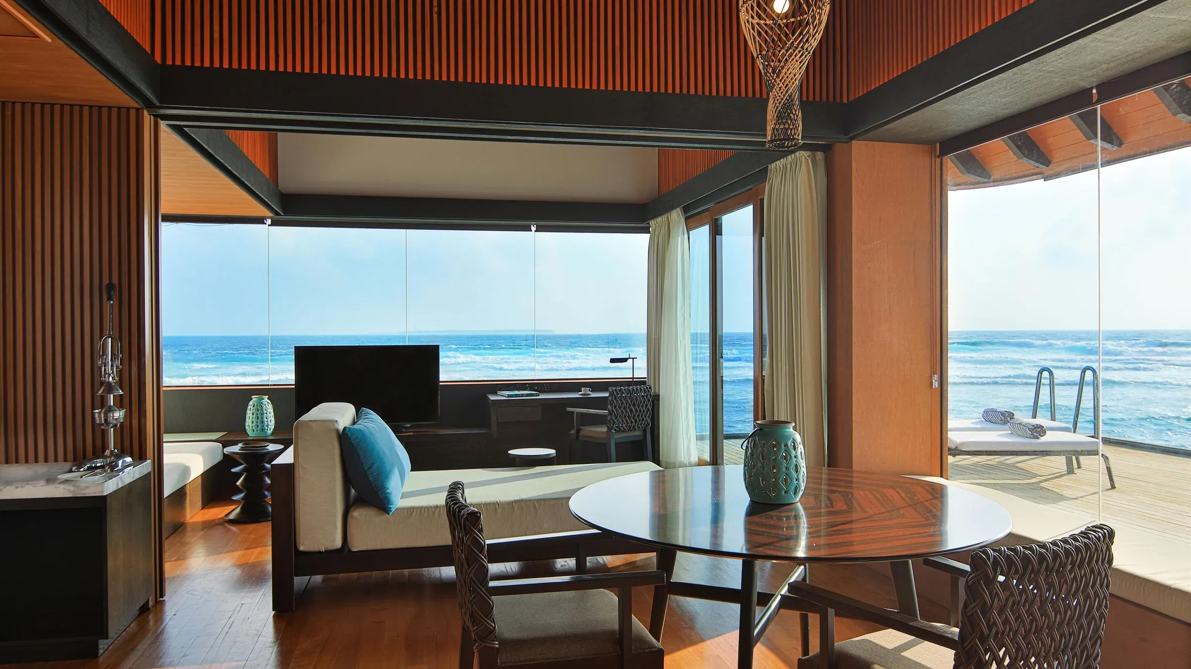 Overwater Villa Pool exterior over the lagoon at The Westin Maldives Miriandhoo Resort