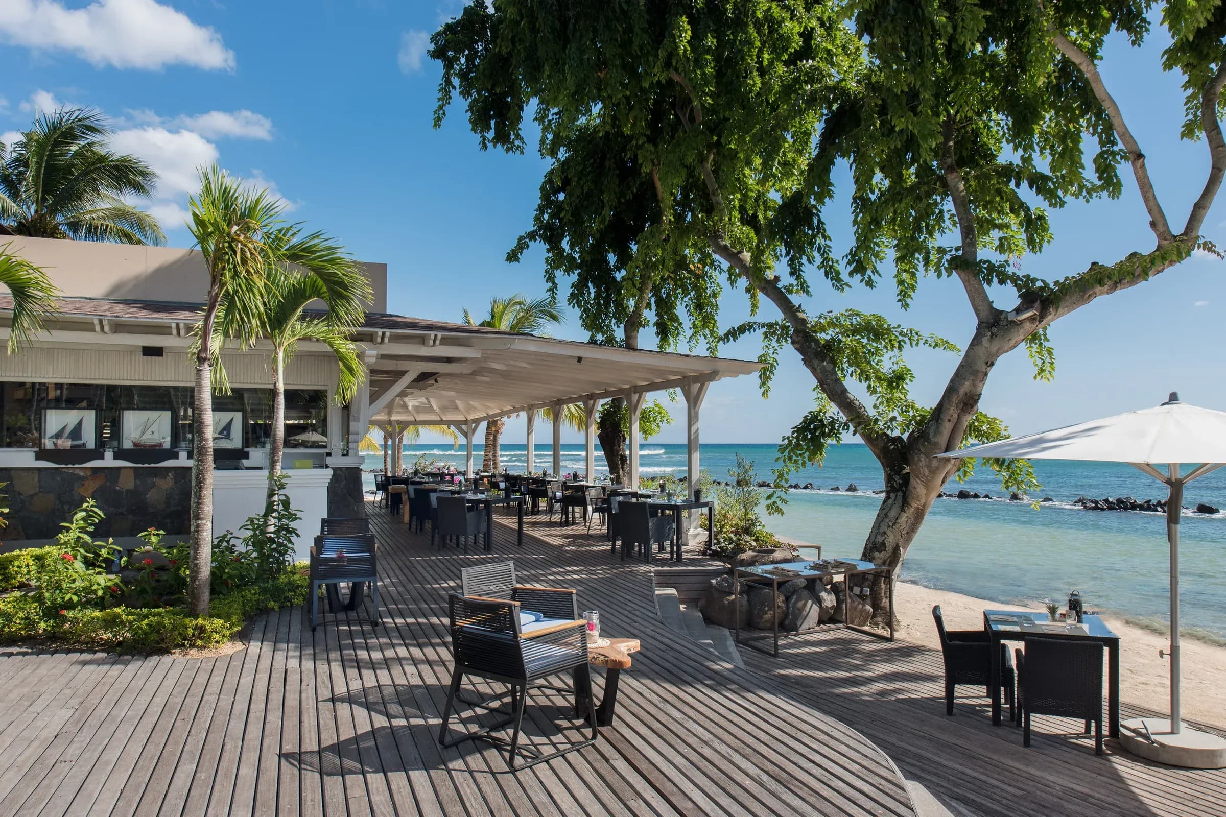 Beach Grill seaside terrace at The Westin Turtle Bay Resort & Spa, Mauritius