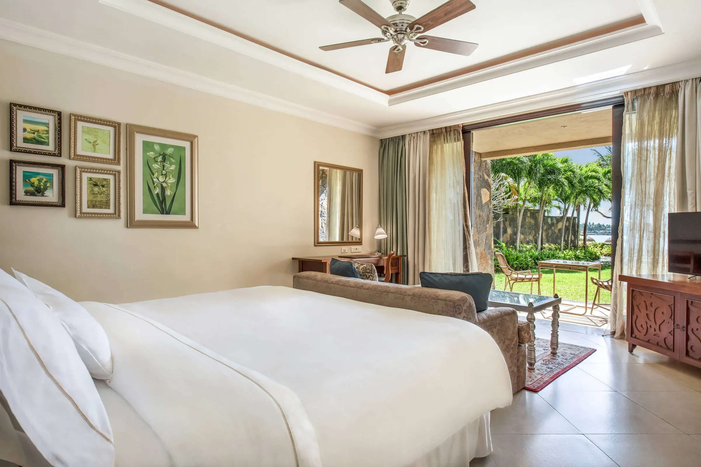 Ocean Grand Deluxe room with garden terrace at The Westin Turtle Bay Resort & Spa, Mauritius