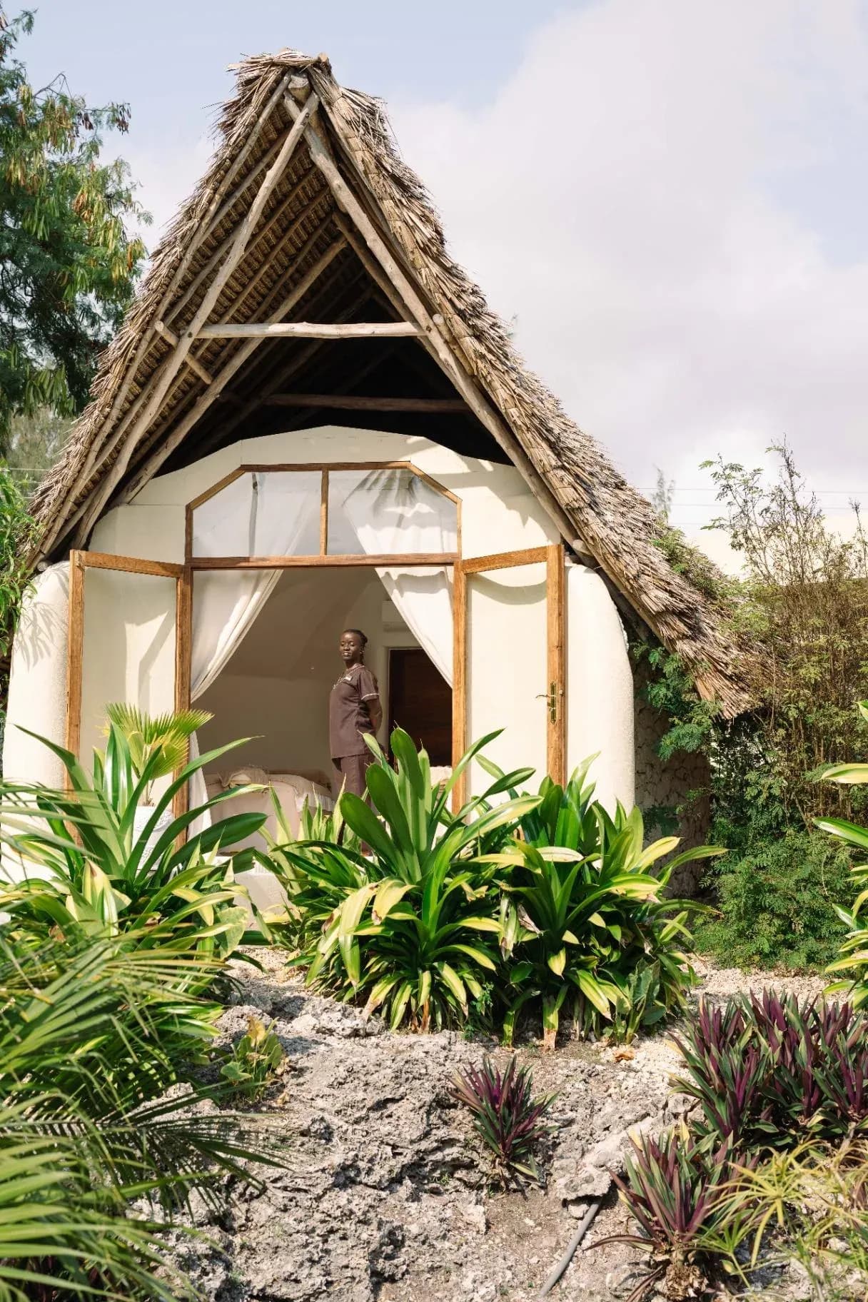 The Senses Spa exterior set among tropical gardens at White Sand Luxury Villas & Spa