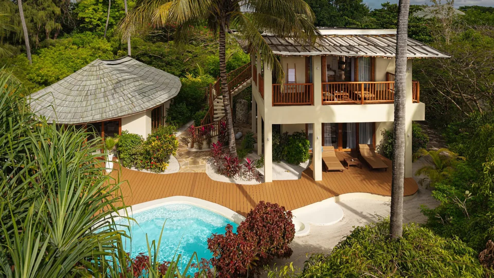 Family Two-Bedroom Villa exterior with private pool at White Sand Luxury Villas & Spa
